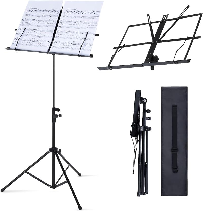FiNeWaY Fineway Heavy Duty Folding Music Stand Adjustable 45–125cm