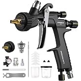 InoKraft Drizzle Pro LVLP Spray Gun with 1.3B/1.3C Nozzles and Accessories | Precise Low-Overspray Performance with Ultra-Light 340g Design, Ideal for Automotive and Industrial Coatings
