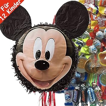 Set Pinata Topolino Con Grande Piñata 100 Pezzi Di