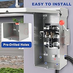 Bknius Manual Transfer Switch 100 Amp, NEMA 4X