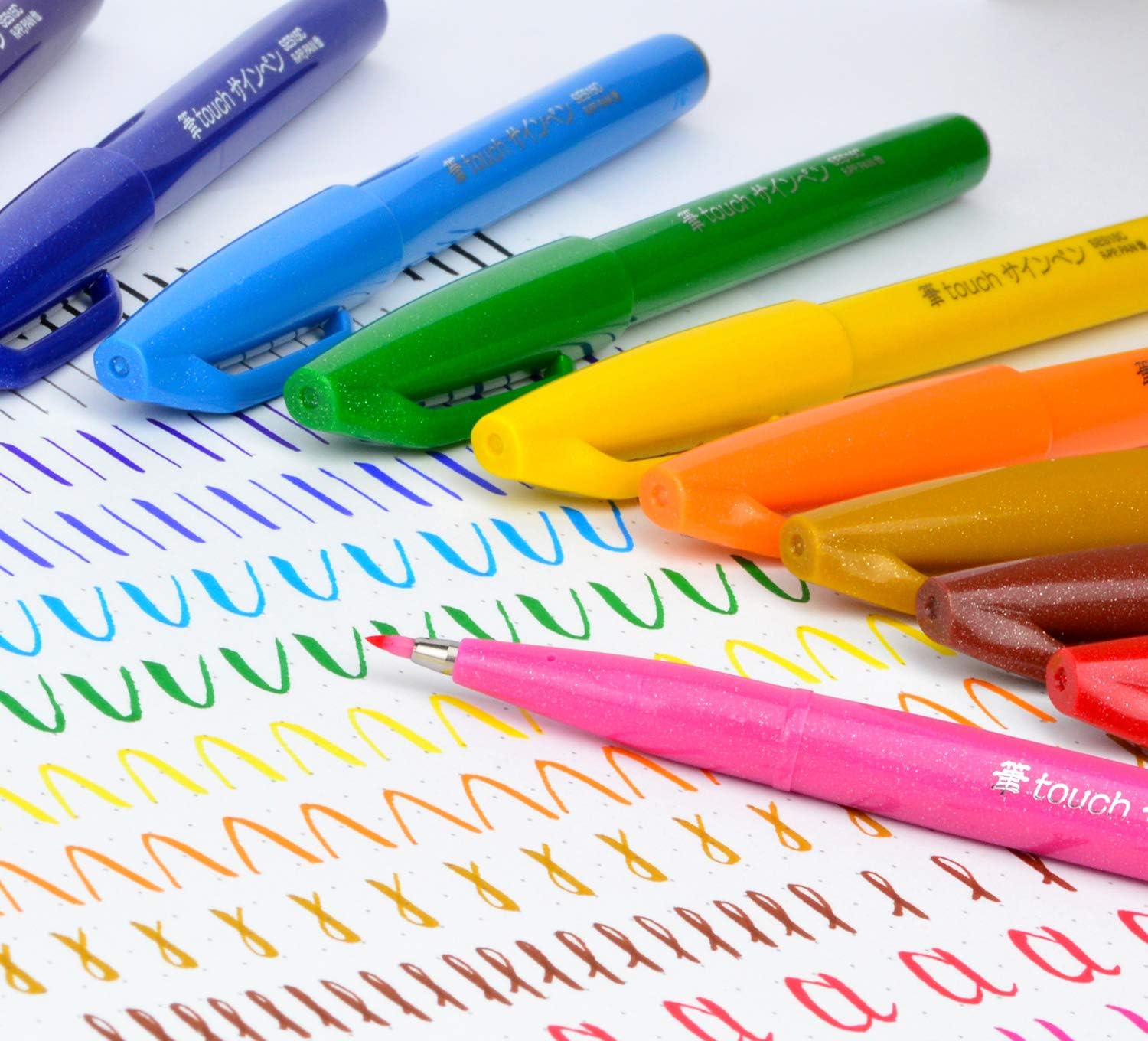 Pentel SES15C Brush Sign Pen Flexible Fiber Tip Marker Pen for Lettering Calligraphy, Illustration, 12 Colours - Image 4
