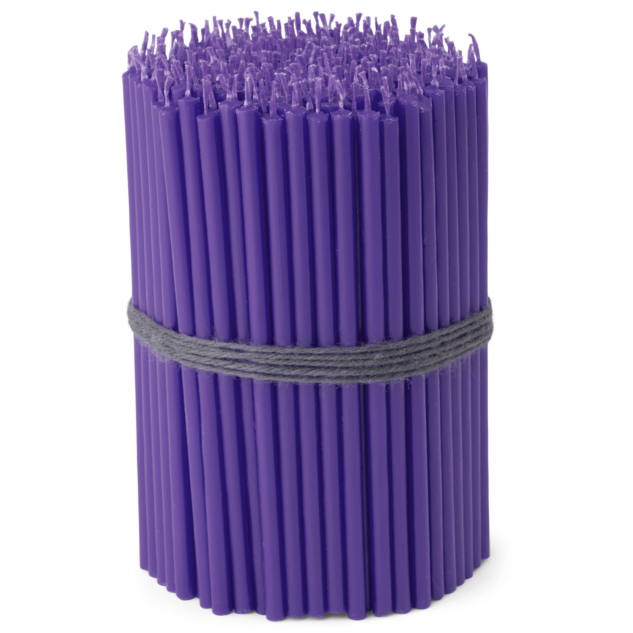 NKlaus - 250x Stick Candles Violet drip-Free soot-Free Thin L 16cm Ritual Candle Paraffin 36113