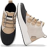 Project Cloud Waterproof Snow Boots for Women - Memory Foam Insole Non-Slip Womens Snow Boots & Winter Shoes with Shoe Lace - Lightweight Indoor Outdoor Shoes (Rhianon, BEIG, 7.5)