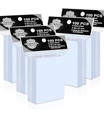 best penny sleeves for trading cards Amazon.com: 600 Pack Card Sleeves, Soft Penny Sleeves for Trading Cards,  Perfect Fit for TCG, MTG, Baseball & Sports Cards : Toys & Games