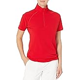 Cutter & Buck Women's Short Sleeve Response Half Zip Mock Neck Top