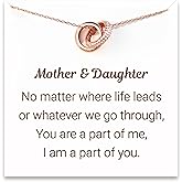 STORYJEWELLERY Birthday Gifts for Mom and Daughters, Mother Daughter Necklace, Daughter Birthday Gifts, Circle Pendant Jewelry for Mom