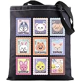 BWWKTOP Kpop SKZ Canvas Tote Bag - SKZ Merchandise - Adult Female - 14" x 12" x 0.47" - Shipoopi Tg