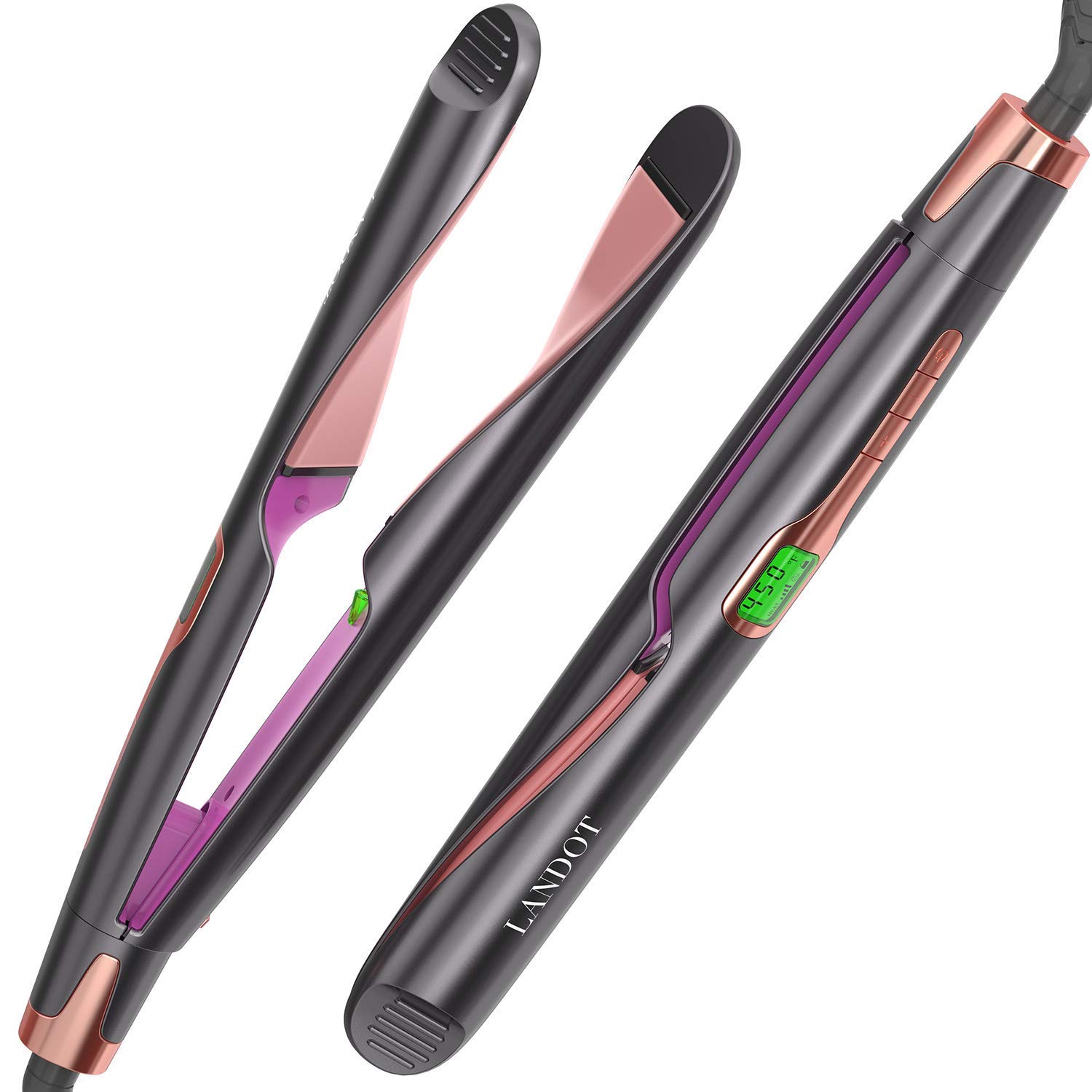 LANDOT Hair Straightener and Curler 2 in 1, Twist