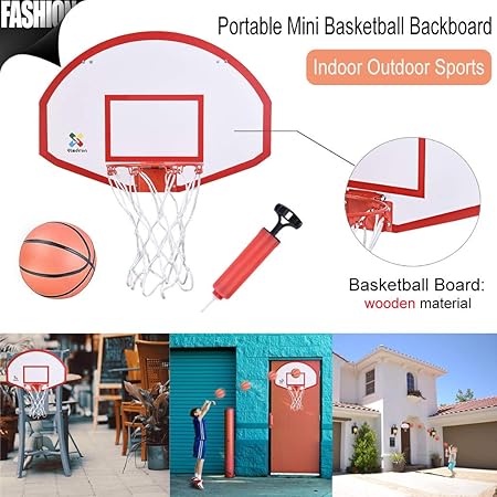 Eoeth - Mini aro de Baloncesto sobre la Puerta para Deportes al ...