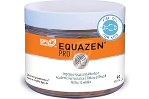 Equazen PRO Fish Oil for Kids - Clinically Tested to Improve Focus, Learning + Behavior in Children, Teens - DHA/EPA Omega-3 + Omega-6 Supplement for Brain Support* (90 Softgels / 30 Servings)