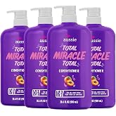 Aussie Total Miracle 7 Benefits Hair Conditioner for Damaged Hair, for All Hair Types, Paraben-Free, 30.4 fl oz, 4-pack