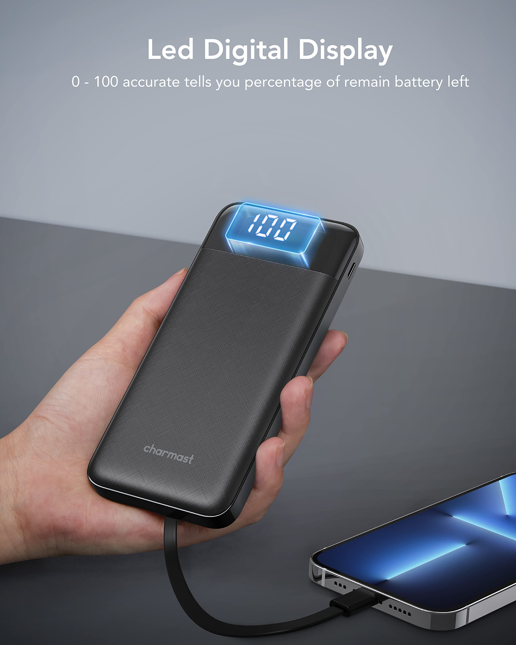 Power Bank with Built in Cable