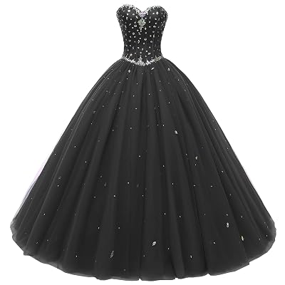 Beautyprom Womens Sweetheart Ball Gown Tulle Quinceanera Dresses Prom Dress