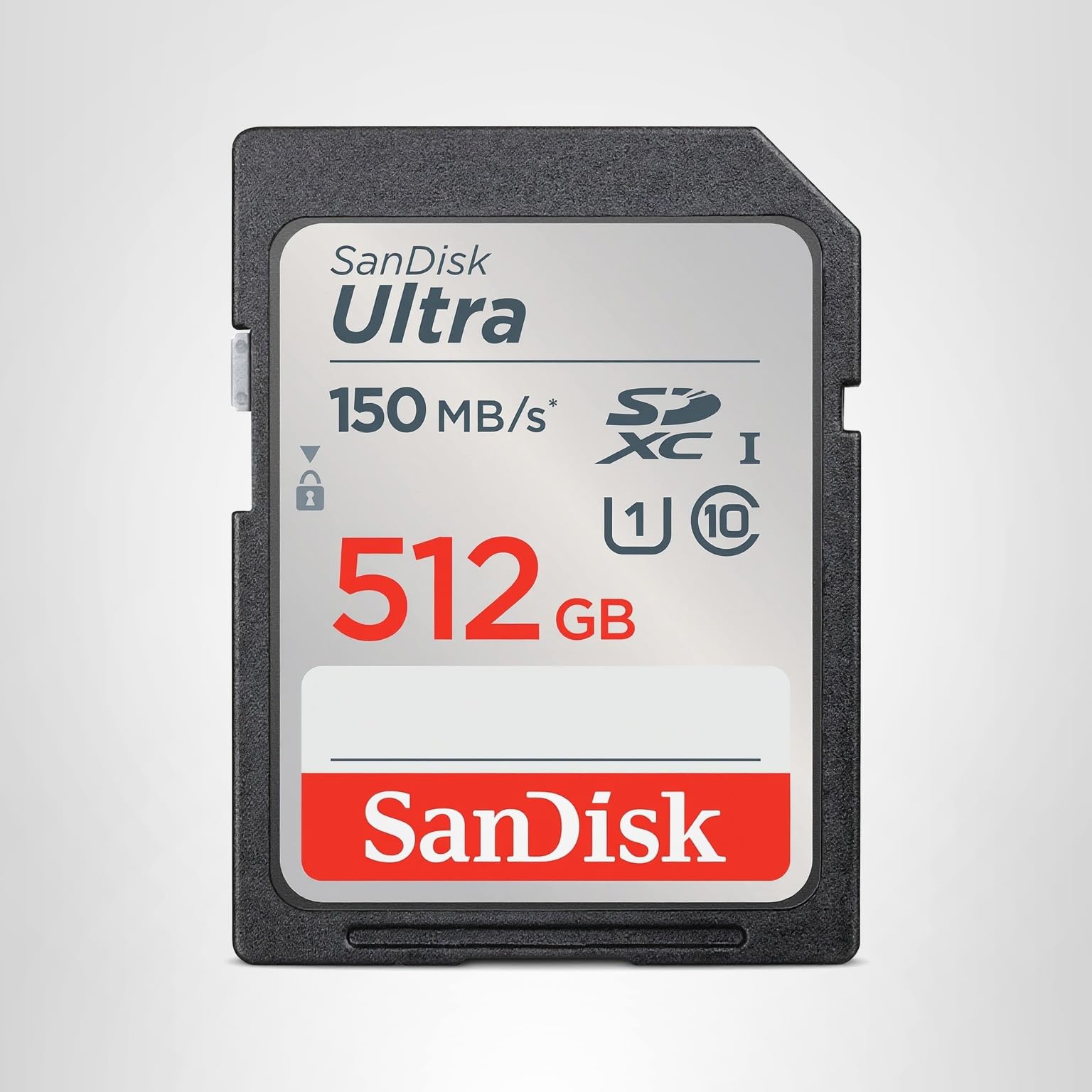 SanDisk 512GB Ultra SDXC UHS-I Memory Card - Up to 150MB/s, C10, U1, Full HD, SD Card - SDSDUNC-512G-GN6IN