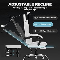 GTPLAYER Gaming Chair with Footrest, Computer Chair