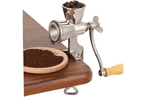 Flour Mill Grinder for Home, Grain Grinder, Heavy Duty Grain Mill with High Hoppers, Stainless Steel Manual Wheat with Hand C