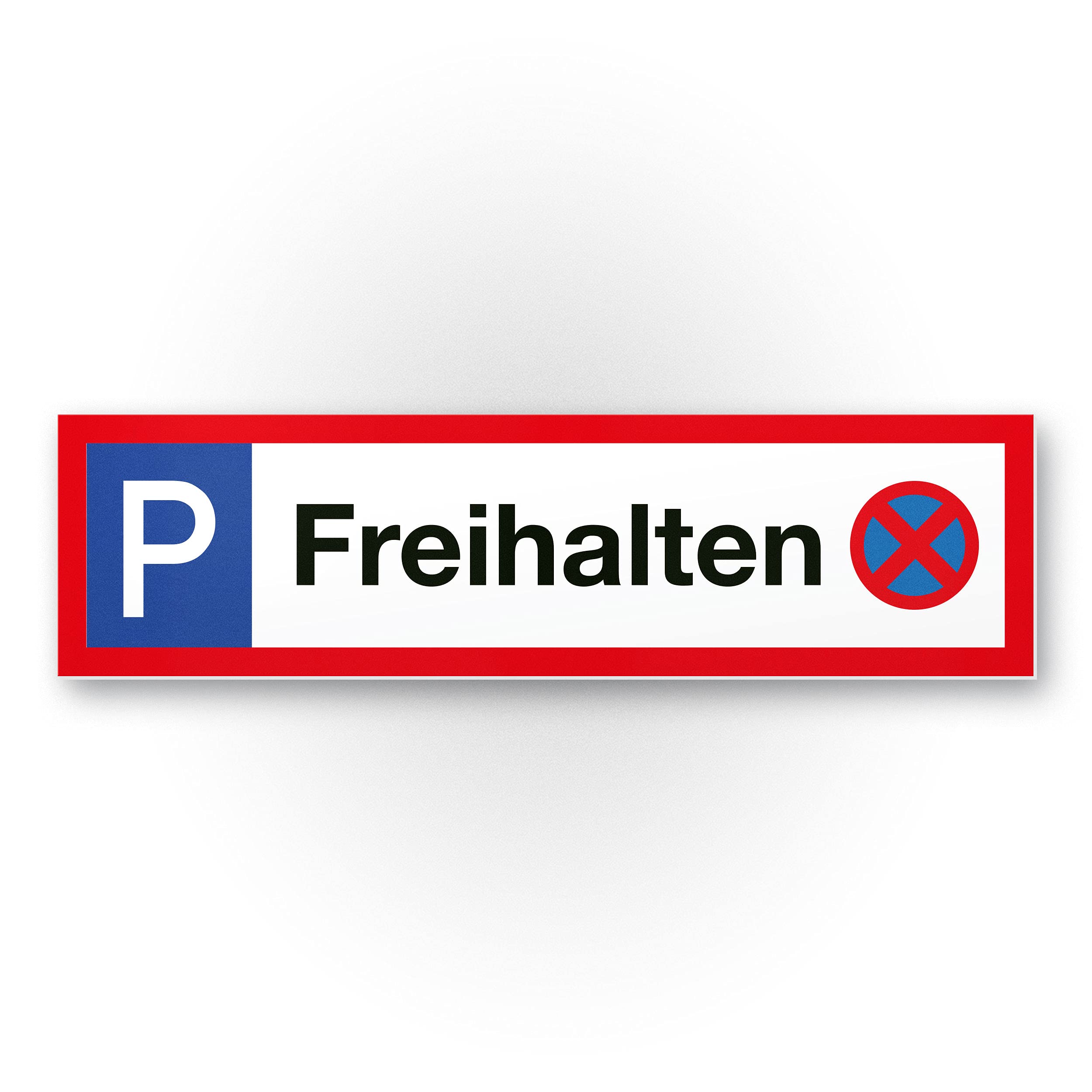 Plastic Sign (40 x 10 cm), Plastic Sign for Private Parking – Prohibition Sign Small/Light, Parking Prohibited Plastic Sign – Parking Space Free