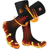 Heated Socks for Teenagers Youth, 4000mAh Battery Heated Socks, Rechargeable Electric Foot Warmers, Machine Washable, Thermal Socks for Cold Weather, Skiing, Hiking, Camping, Fishing, Cycling