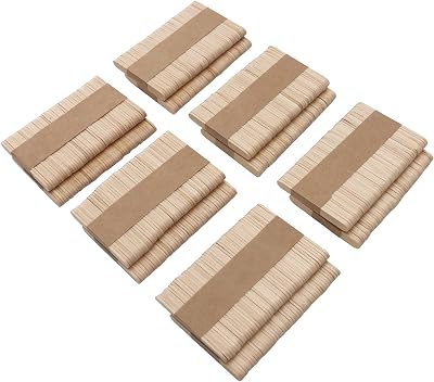 OWLKELA Mini Size Lollipop Sticks 600pcs 65mm Natural Wood Craft Sticks