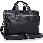 KomalC 16 Inch Leather briefcases Laptop Messenger Bags for Men and Women Best Office Satchel Bag