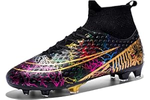 CZRE Mens Soccer Cleats Tops Lace-Up Non-Slip Spikes Outdoor AG/FG Baseball Lacrosse Rugby Boots