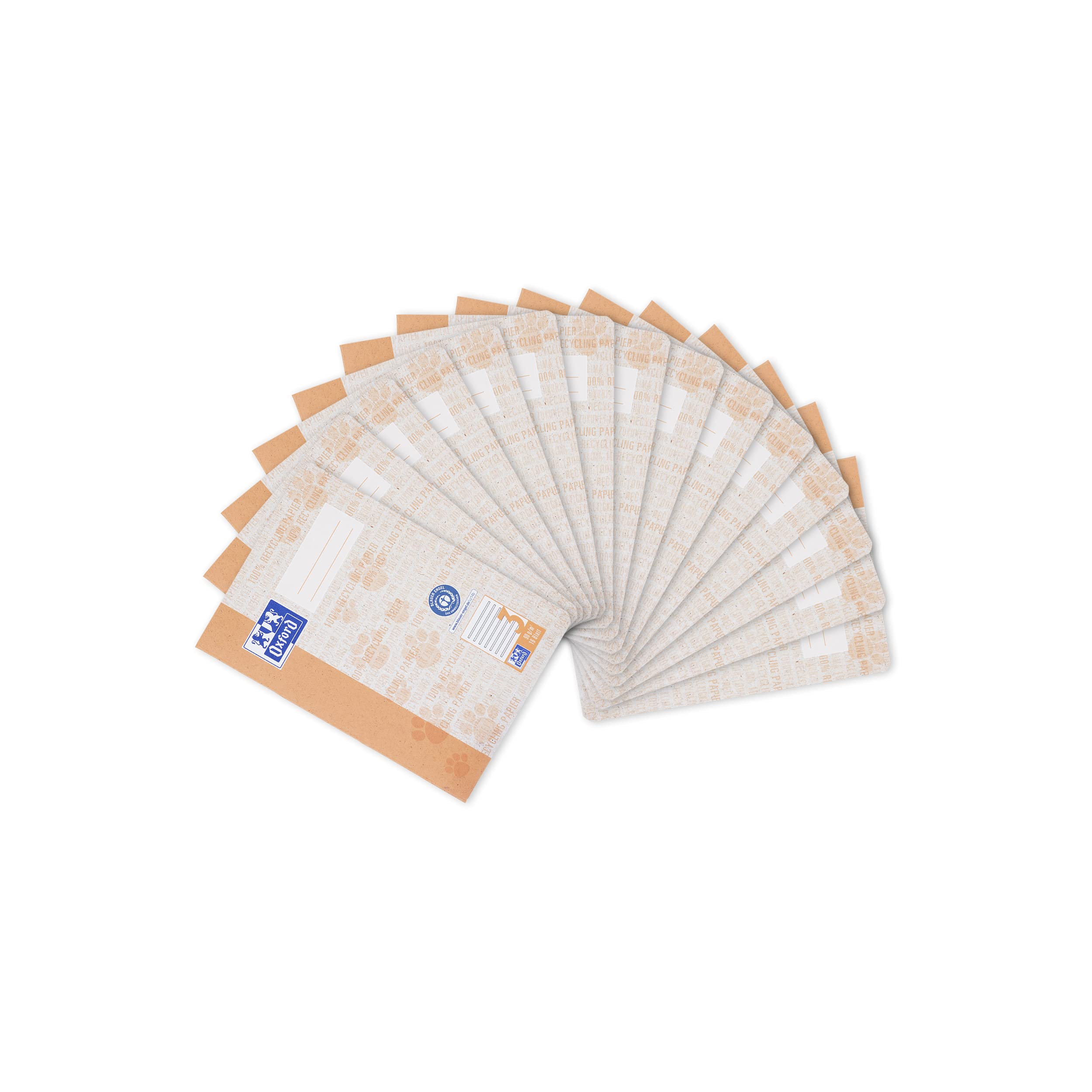 Oxford Exercise Book A5 Recycled 16 Sheets Line Style 3 Ruled Pack of 15