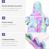 MOKANI Oversized Blanket Hoodie Kids Wearable Extra Long Blanket view 4