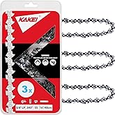 KAKEI Stihl Chainsaw Chain 16 Inch 3/8" LP Pitch .043" Gauge 55 Drive Links- 61PMM3 55 Fits Stihl MS170, MS171, MS180c - 36100050055, R55 (3 Chains) - Semi Chisel