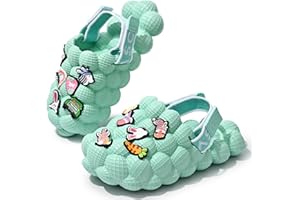 QIGEGE Kids Bubble Slides with Easter Charms Boys Girls Golf Ball Shoes, Funny Massage Bubble Slippers Kids Non-Slip House Slippers Beach Sandal, Easter Gift