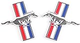 Mustang Emblem Badge Side Door Stickers ABS OEM Left/Right Side Fits All Mustang GT SVT Models Universal 2PC Set