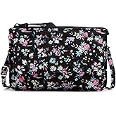 Vera Bradley Women's Cotton Wallet Crossbody Purse with RFID Protection