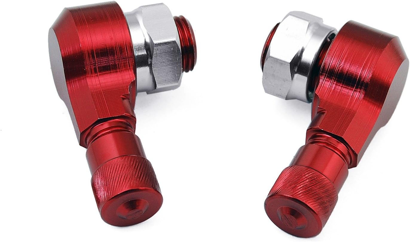 Motorcycle Racing Tire CNC Aluminum Wheels Right Angle Tyre Valve Stems Red Fit For HARLEY