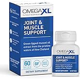 OmegaXL Joint Support Supplement, for Relief - Natural Muscle Support, Green Lipped Mussel Oil, Soft Gel Pills, Drug-Free, 60 Count