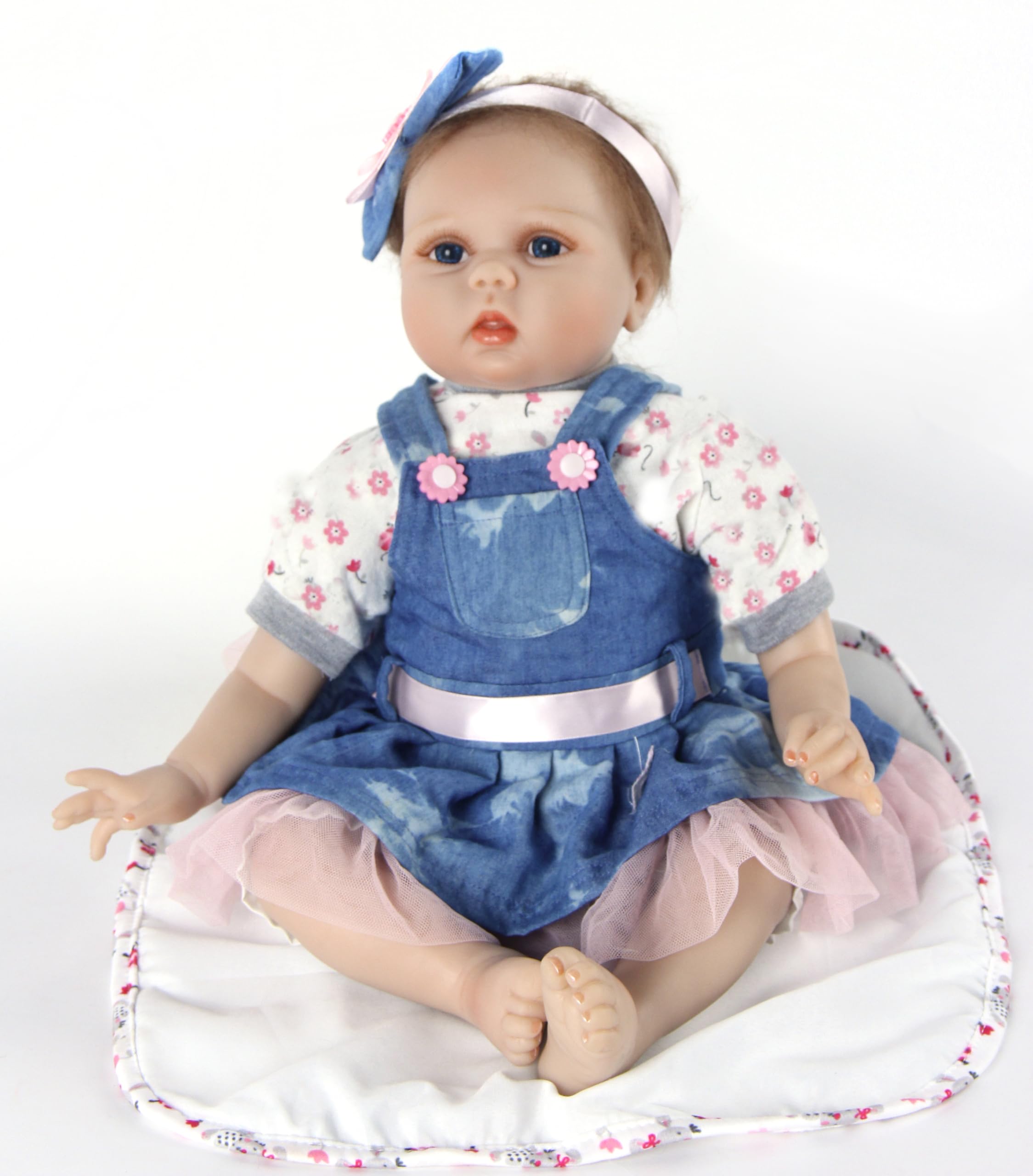 HUYRP Reborn Doll 22 Inches - 55cm Handmade Reborn Baby Dolls Soft Cloth Body Reborn Baby Dolls Realistic Reborn Baby Dolls Baby Reborn Dolls Suitable For Children