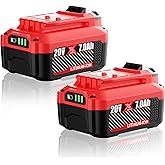 kaejil 2Pack 7.0Ah Replacement for Craftsman 20V Battery Lithium Compatible with Craftsman V20 Battery CMCB201 CMCB202 CMCB204 CMCB205 CMCB206 CMCB209 CMCS500 Cordless Power Tools