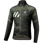 CATENA Men's Winter Cycling Jacket Windproof Waterproof Softshell Thermal Fleece Breathable Bike Jersey for Outdoors, Cycling