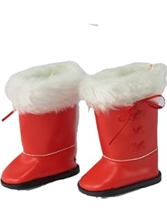 red boots with white fur