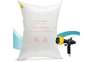 8 NET INC. 8NET Starter Kit: 25 Bags Reusable Dunnage Airbags 36" x 84" + 1 Air Inflator - Level-1, 2-Ply,Woven Polypropylene, for Container Loading: Eliminating Empty Spaces in Trucks and Container