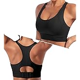Sports Bras for Women High Support Racerback High Impact Sports Bra Push Up Womens Padded Workout Running Gym Yoga Tops