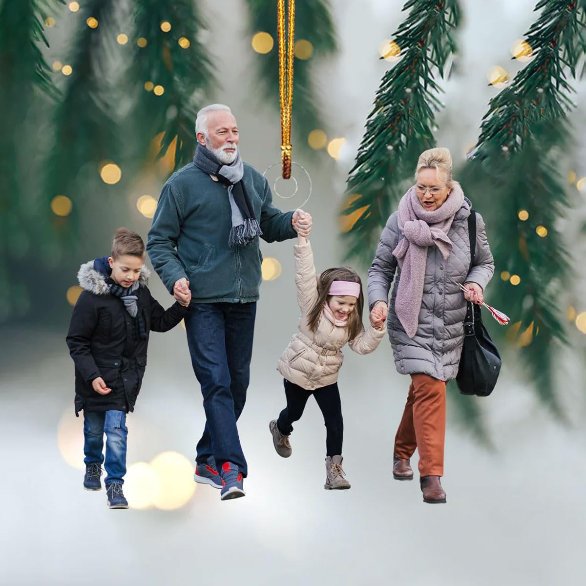 Ornaments - Customized Your Photo Ornament, Personalized Photo Mica Ornament, Photo Ornament 2023, Gift for Family Christmas (A)