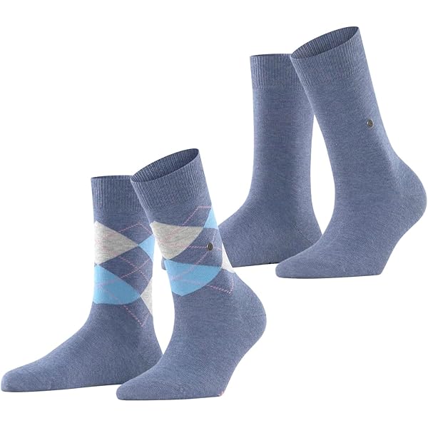 Calzini Da Donna Burlington - Motivo Argyle, Taglia Unica, 75% Poliestere - Foto 2