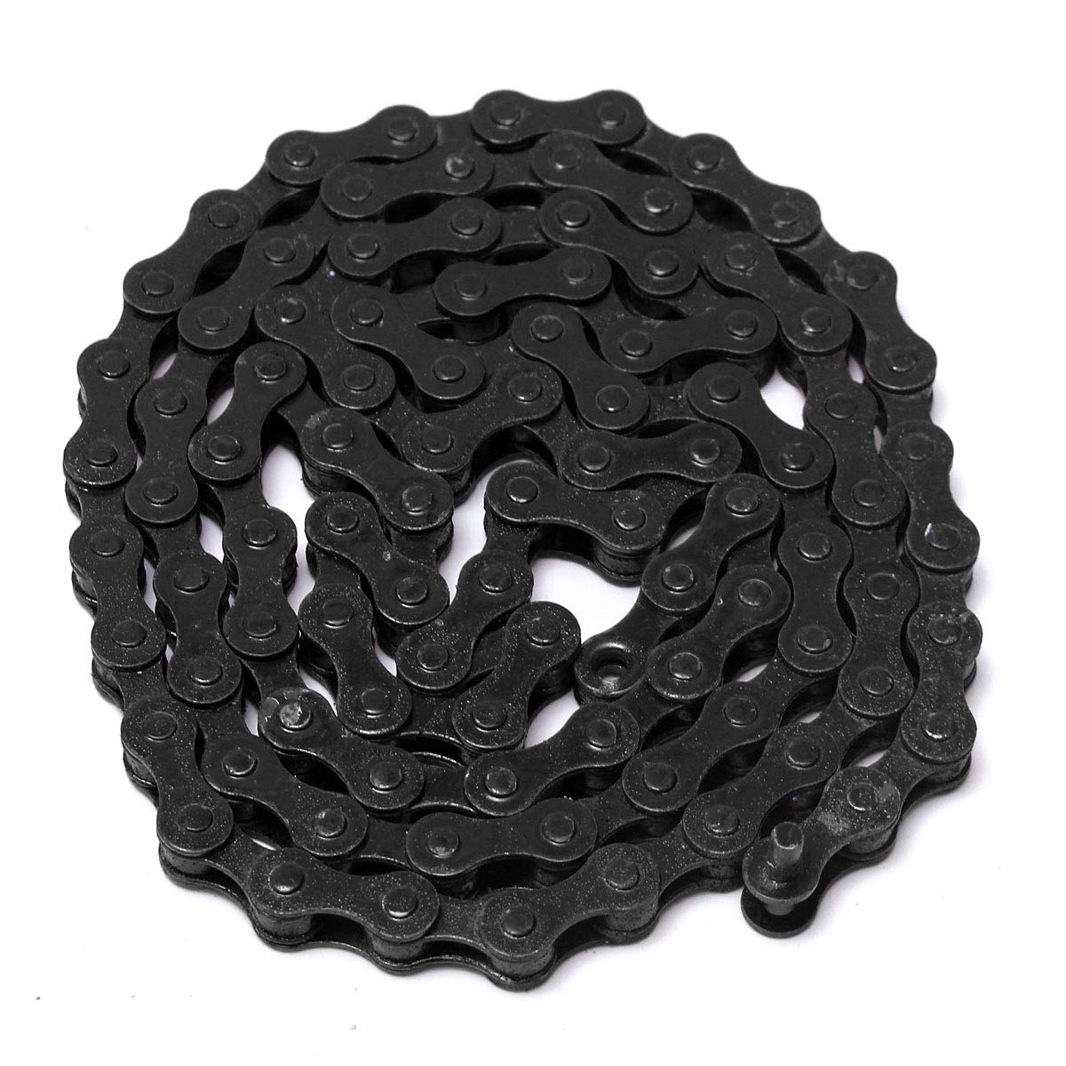 Alamor1/2 x 1/8inch 96 Links Single Speed Colorful Chain Fixed Gear MTB BMX Bicycle Bike Sport Road - Black