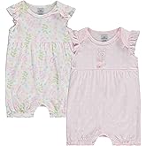 Cudlie 2-Pack Baby Girl Rompers – Soft Cotton, Everyday Comfort