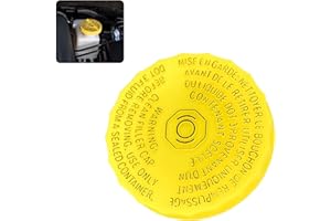 ESWW Brake Master Cylinder Fluid Reservoir Cap 68211910AB Yellow Replacement Brake Fluid Cap for Jeep Wrangler 2018 Cherokee 