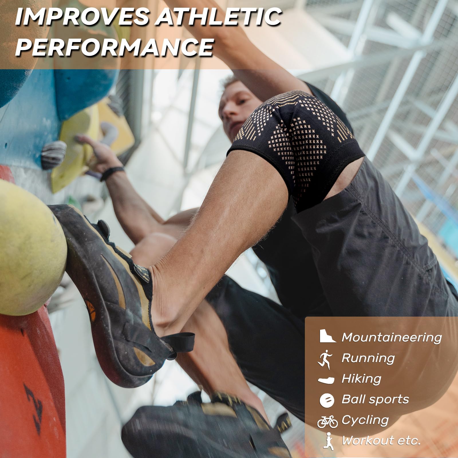 Copper Knee Braces for Knee Pain for Men Women(2pack)-Knee Sleeves for Arthritis Pain and Support-Copper Knee Support for Running,Working Out,Meniscus Tear,Arthritis and Joint Recovery(2X-Large)