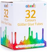abeec 32 Glitter Glue Pens 10ml Assorted Colors Non-Toxic Kids Craft view 6