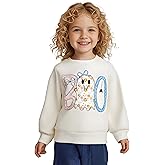 Toddler Little Girls Halloween Sweatshirt Coquette Bow Boo Ghost Crewneck Pullover Long Sleeve Top