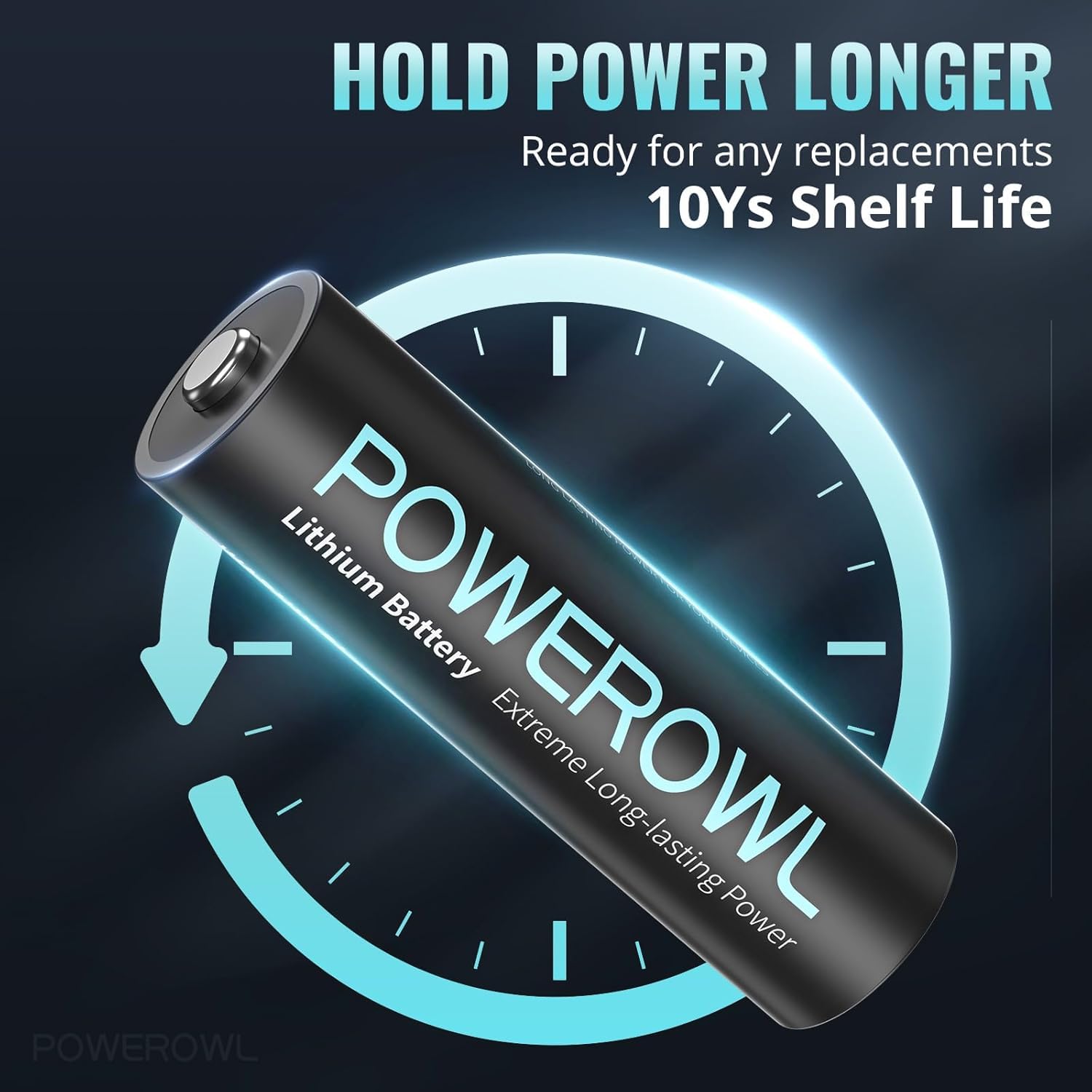 POWEROWL AA Batterie 8 Stück, AA Lithium Batterie 1,5 Volt Hochleistungsenergie (Nicht wiederaufladbare) 2