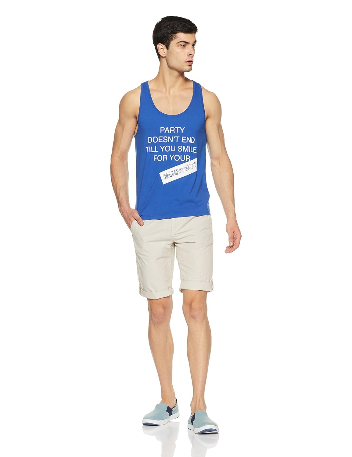 breakbounce men's printed slim fit vest