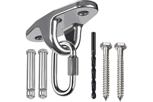 Dakzhou Heavy Duty Swing Hanger Swing Brackets Wooden and Concrete Bolts 2000 lb Capacity Playground Porch Yoga Seat Trapeze SwingSets Indoor Outdoor